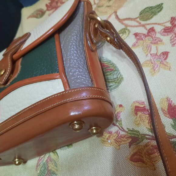 SOLD! Dooney & Bourke Leather Mini Dover Crossbody Vintage Hand Painted - Picture 7 of 16